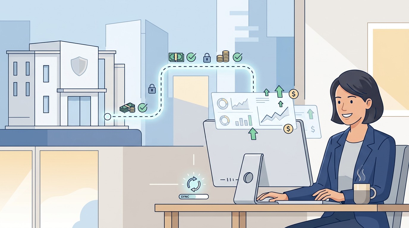 Bank data flowing into practice reconciliation system