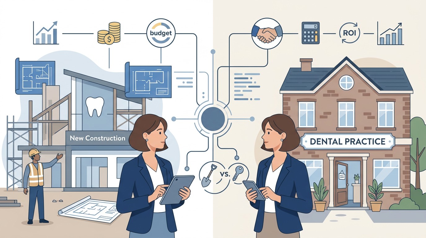 DSO leader comparing de novo and acquisition financial approaches