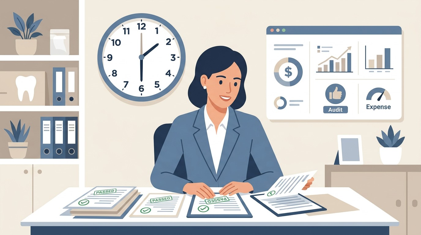 Accountant performing quick revenue cycle audit