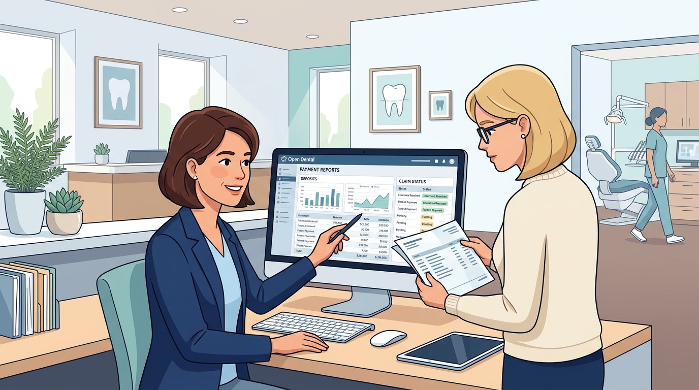 Dental office using Open Dental software for payment reconciliation