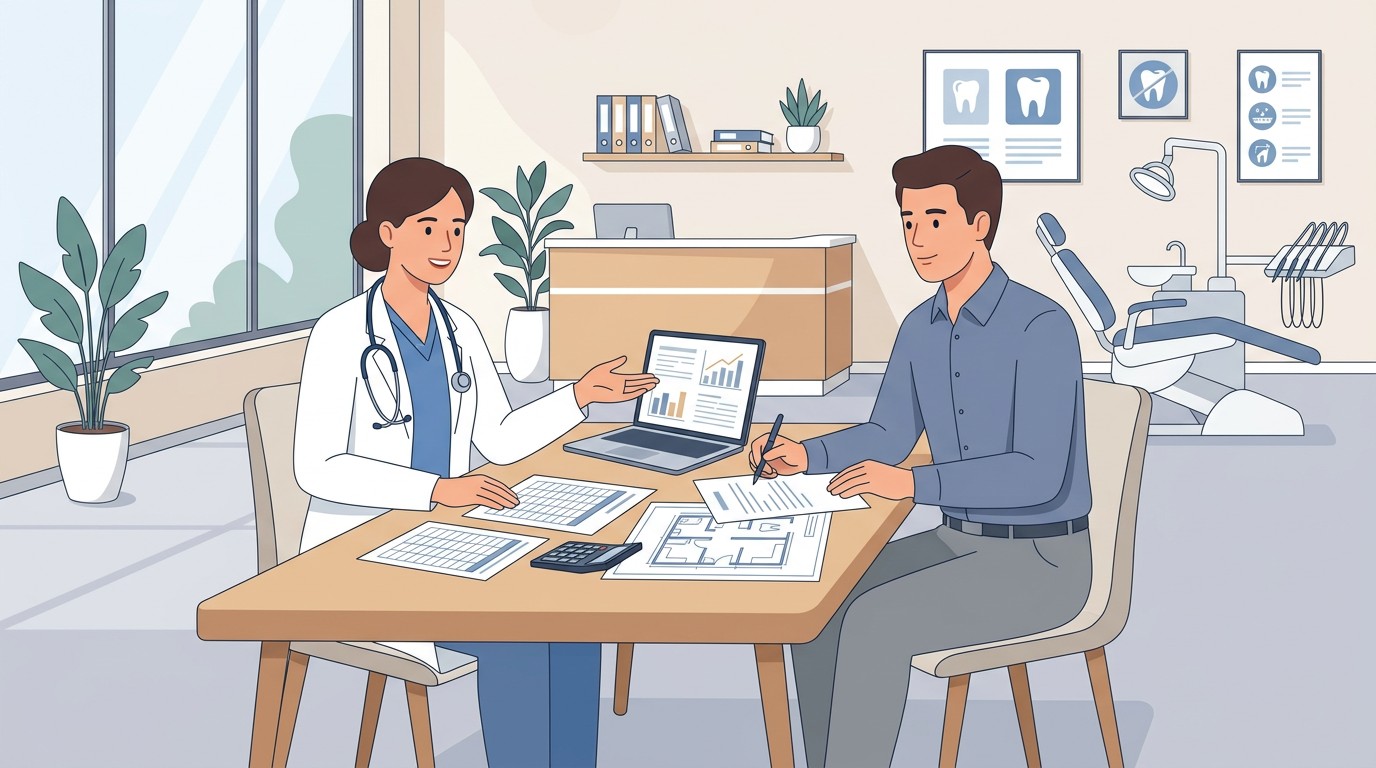 Dental practice owner meeting with their CPA